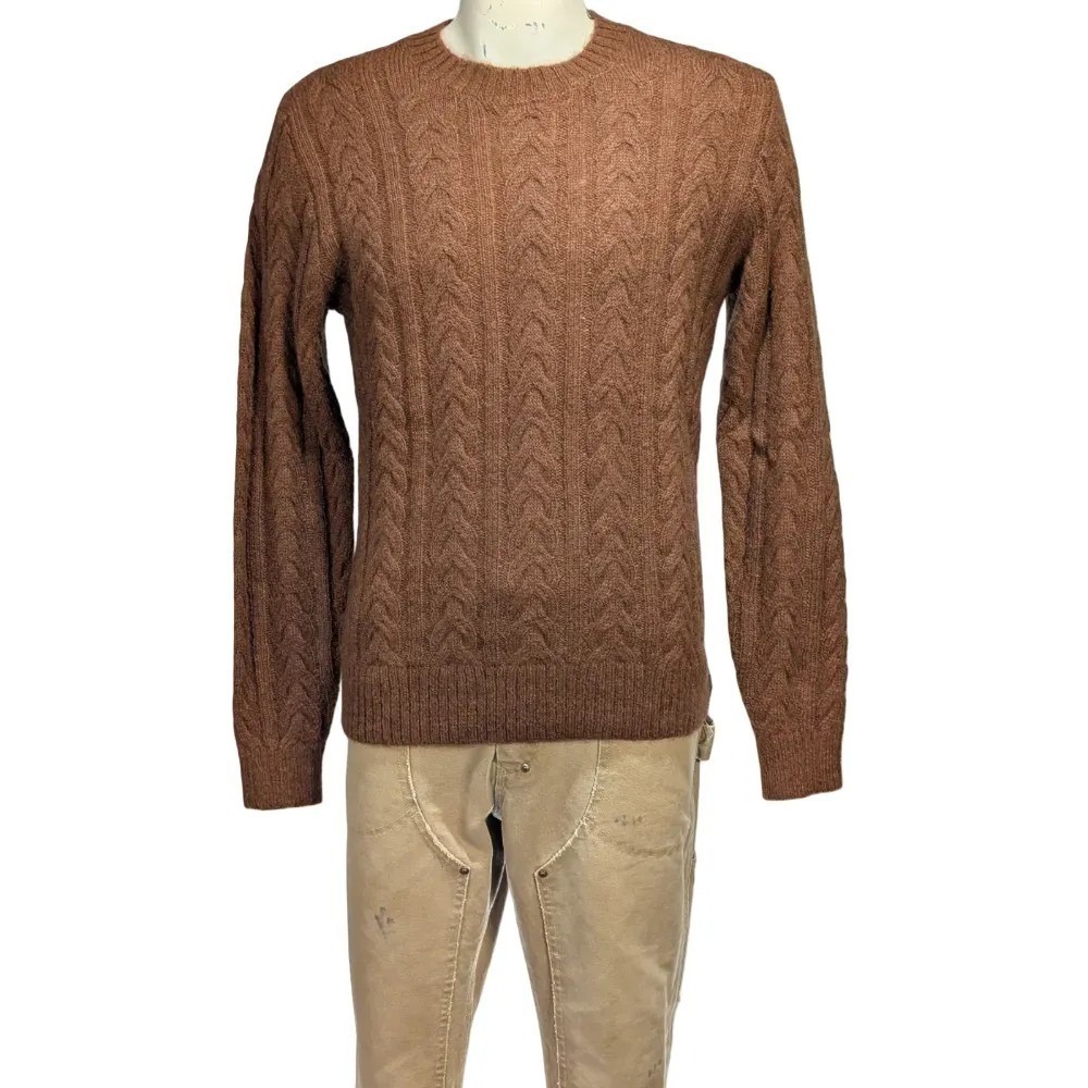 Todd Snyder Mens Cable Knit Mohair Blend Crewneck Sweater Sz S NWT $398